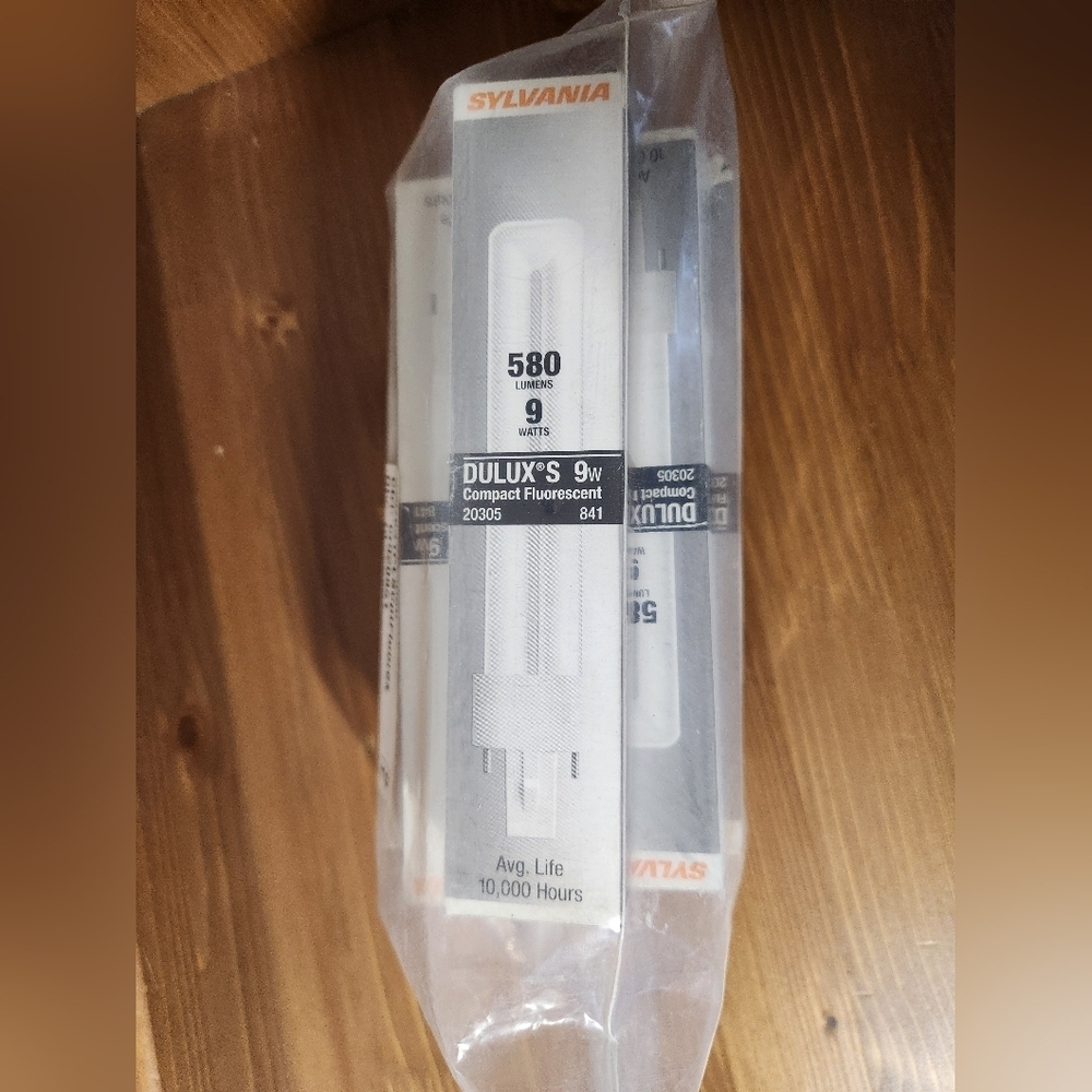 SYLVANIA DULUX® S 9W 2-Pin Compact Fluorescent Light Bulb - White